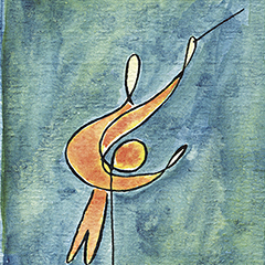 Le Chef d'Orchestre | 1987 | Aquarelle sur papier | 12,7x17,8 cm
