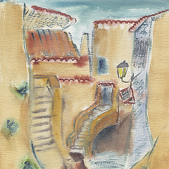 Biot 1 | images du Midi | 1986 | Watercolour on paper | 23x31 cm
