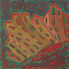 Banlieue | 1987 | gouache sur papier | 21x21 cm