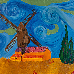 Le Moulin | 1984 | huile sur toile | N°25 Figure | 81x65 cm