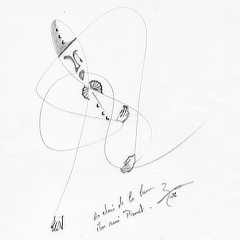 Pierrot 3 mains et Pierrot dansant | 1992 | Graphite on paper | 21x29,7 cm