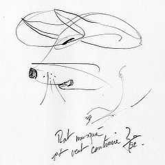 Rat musqué et vent contraire | 1992 | Graphite on paper | 21x29,7 cm