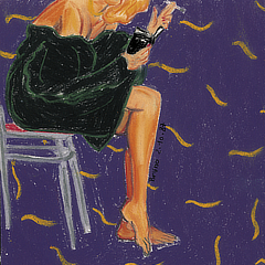Élévation 4 | 1987 | dry pastels on paper | 15,4x18,4 cm