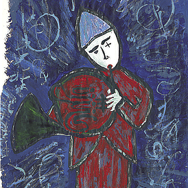 Clown en Si | 1987 | acrylic on paper