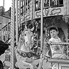 La vie est un manège | Sanary-sur-Mer | Var | Photo noir&blanc | 1994